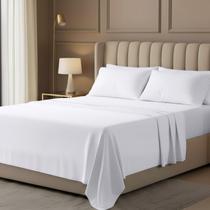 Jogo de Cama Utopia Bedding Queen 4 Peças Microfibra Branca Jogo de Cama Utopia Bedding Queen 4 Peças Microfibra Branca
