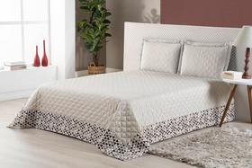 Jogo De Cama Vitória Casal Com Babado Estampado 3 Peças Jogo De Cama Vitória Casal Com Babado Estampado 3 Peças