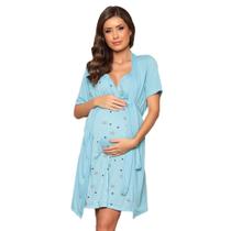 Jogo de camisola com robe Gestante feminino - Luna Cuore