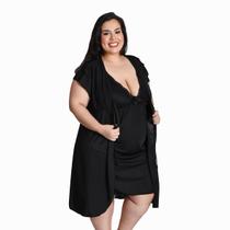 Jogo de Camisola Plus Size em Liganete