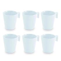 Jogo De Caneca De Cerâmica Peças 80 Ml Branco