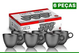 Jogo De Canecas 170ml De Café em Vidro 6 Peças