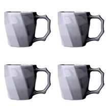 Jogo de Canecas Cerâmicas 4 peças Louça Café da Manha Cores Variadas