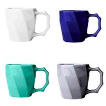 Jogo de Canecas Cerâmicas 4 peças Louça Café da Manha Cores Variadas