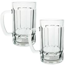 Jogo de Canecas de Chopp de Vidro 360ml 2 Peças - Seu Lar Jogo de Canecas de Chopp de Vidro 360ml 2 Peças - Seu Lar