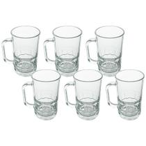 Jogo de Canecas de Chopp e Cerveja de Vidro 320ml 6 Peças - Seu Lar