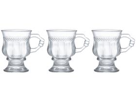 Jogo de Canecas de Vidro 140ml Hauskraft Lorena 3 Peças Jogo de Canecas de Vidro 140ml Hauskraft Lorena 3 Peças