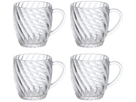 Jogo de Canecas de Vidro 285ml Hauskraft Elysée 4 Peças Jogo de Canecas de Vidro 285ml Hauskraft Elysée 4 Peças