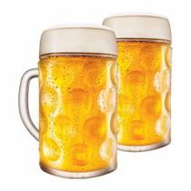 Jogo de Canecas de Vidro Oktoberfest G Para Cerveja 1250ml 2 Pcs Ruvolo