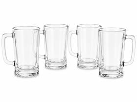 Jogo de Canecas de Vidro Original Glass Safira 600ml - Conjunto 4 Peças Jogo de Canecas de Vidro Original Glass Safira 600ml - Conjunto 4 Peças