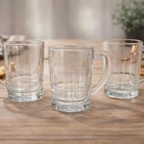 Jogo de Canecas de Vidro para Suco e Café 3 Peças Rayan 175ml Jogo de Canecas de Vidro para Suco e Café 3 Peças Rayan 175ml