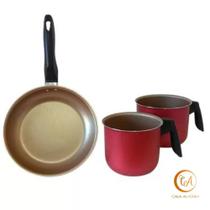 jogo de caneco e frigideira antiaderente