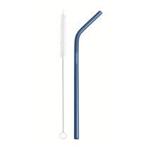 Jogo de Canudo Infantil em Aço Inox com Escova Azul 2pçs - Tramontina Jogo de Canudo Infantil em Aço Inox com Escova Azul 2pçs - Tramontina