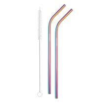 Jogo de Canudos Aço Color Inox 2 Pcs + Escova Tramontina