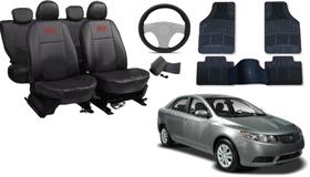 Jogo de Capa Cerato 2008 a 2013 + Tapete + Capa de Volante Funcionalidade e Estilo Jogo de Capa Cerato 2008 a 2013 + Tapete + Capa de Volante Funcionalidade e Estilo