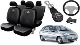 Jogo de Capa Citroen Xsara Picasso 2001 a 2024 + Chaveiro e Capa de Volante Completo
