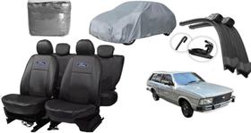 Jogo de Capa de Couro Belina 80-91 + Capa de Cobrir + Limpador de Parabrisa de Alta Performance