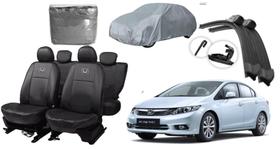 Jogo de Capa de Couro Civic 11-17 + Capa de Cobrir + Limpador de Parabrisa de Alta Performance