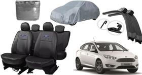 Jogo de Capa de Couro Focus 15-19 + Capa de Cobrir + Limpador de Parabrisa: Manutenção e Estilo