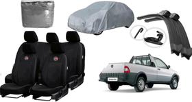 Jogo de Capa de Couro Strada 1998-2004 + Limpador + Capa de Cobertura