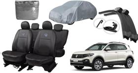 Jogo de Capa de Couro T-Cross + Capa de Cobrir + Limpador para Interior de Carro Jogo de Capa de Couro T-Cross + Capa de Cobrir + Limpador para Interior de Carro