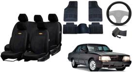 Jogo de Capa de Couro + Tapetes + Capa de Volante para Opala 1968-1992 Premium