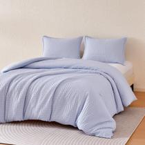 Jogo de Capa de Edredom Amazon Basics Jacquard Azul Full 3 Peças Jogo de Capa de Edredom Amazon Basics Jacquard Azul Full 3 Peças