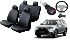 Jogo de Capa Outlander 2012 a 2018 + Chaveiro + Capa de Volante: Durabilidade e Estilo Jogo de Capa Outlander 2012 a 2018 + Chaveiro + Capa de Volante: Durabilidade e Estilo