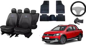 Jogo de Capa Saveiro 99-23 + Tapete de Luxo + Capa de Volante Sofisticado Jogo de Capa Saveiro 99-23 + Tapete de Luxo + Capa de Volante Sofisticado