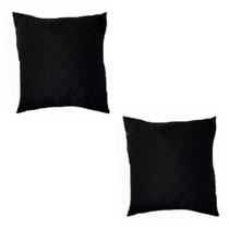 Jogo de capas de almofadas cheias mateladas 0,50 x 0,50 preto menor preço Jogo de capas de almofadas cheias mateladas 0,50 x 0,50 preto menor preço