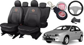 Jogo de Capas de Couro para Brava 2004 - Couro Impermeável + Chaveiro + Capa de Volante