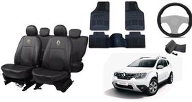 Jogo de Capas de Couro Sob Medida para Duster 2017-2023 + Tapetes Jogo de Capas de Couro Sob Medida para Duster 2017-2023 + Tapetes