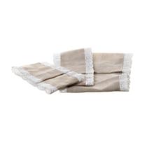 Jogo De Capas De Tecido Bege Para Kit Higiene (Kit 3 Peças)