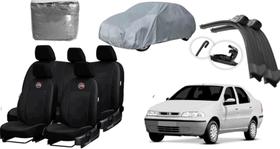 Jogo de Capas Premium para Siena 06-12: Capa de Couro e Limpador de Parabrisa Jogo de Capas Premium para Siena 06-12: Capa de Couro e Limpador de Parabrisa