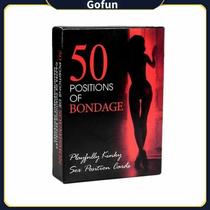 Jogo de cartas: 50 posições de bondage, brinquedo sexual para casais