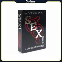 Jogo de cartas A Year of Sex! Para casais em festas em família com 54 cartões