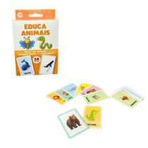 Jogo de Cartas Animais Autista Inclusão Criatividade Diversão Pedagógico Criança Presente Autismo