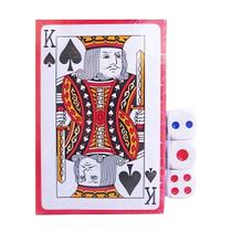 Jogo De Cartas Baralho De Plástico Com 54 Peças E 3 Dados