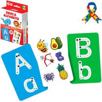 Jogo de Cartas Brinquedo Educativo Alfabeto 34 Cartas Jogo de Cartas Brinquedo Educativo Alfabeto 34 Cartas