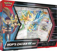 Jogo de cartas colecionáveis Pokémon Hop's Zacian ex Box +4 pacotes Jogo de cartas colecionáveis Pokémon Hop's Zacian ex Box +4 pacotes