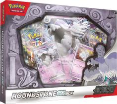 Jogo de cartas colecionáveis Pokémon Houndstone ex Box com 4 pacotes Jogo de cartas colecionáveis Pokémon Houndstone ex Box com 4 pacotes