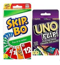 Jogo de Cartas Combo Mattel Uno Flip e Skip-Bo 2 Unidades
