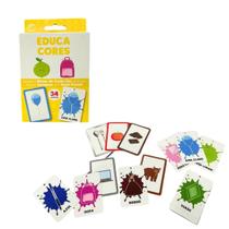 Jogo de Cartas Cores Autista Inclusão Criatividade Diversão Pedagógico Criança Presente Autismo Jogo de Cartas Cores Autista Inclusão Criatividade Diversão Pedagógico Criança Presente Autismo