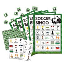 Jogo de cartas de bingo de futebol OZTEMETY Soccer Party 24 Players C05