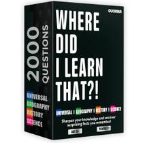 Jogo de cartas de curiosidades QUOKKA Onde eu aprendi isso com 2000 Q Jogo de cartas de curiosidades QUOKKA Onde eu aprendi isso com 2000 Q