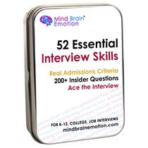 Jogo de cartas de habilidades de entrevista Mind Brain Emotion com vídeos