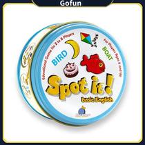 Jogo de cartas Dobble Spot it, versão em inglês para festa em família Jogo de cartas Dobble Spot it, versão em inglês para festa em família