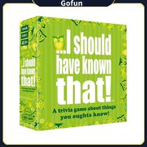 Jogo de cartas Eu deveria ter sabido disso! Trivia Game 110 cartas