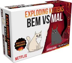 Jogo de Cartas Exploding Kittens Bem vs Mal - Galápagos