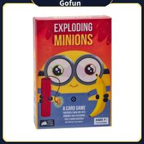 Jogo de cartas Exploding Minions com jogo de tabuleiro, adesivos e tatuagens Jogo de cartas Exploding Minions com jogo de tabuleiro, adesivos e tatuagens